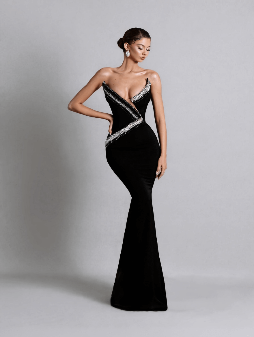 bandage mermaid dress Vestido Maxi Monique Bandage Mermaid - Negro