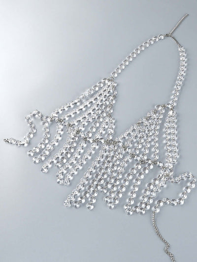Anse Ivory Beaded Maxi Dress Set - Halter Crystal Braided Bardot