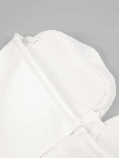 Heart Shape Design White Bandage Dress