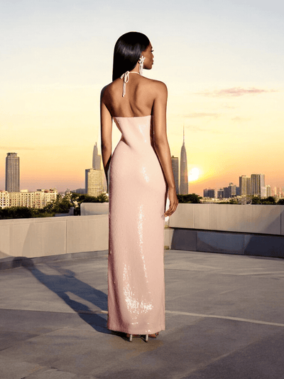 Dovie Halter Neck Floral Maxi Dress