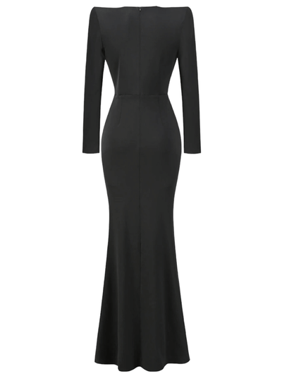 Long Sleeve Draped Embellished Maxi Dress: Effortless Sophistication for Every Occasion