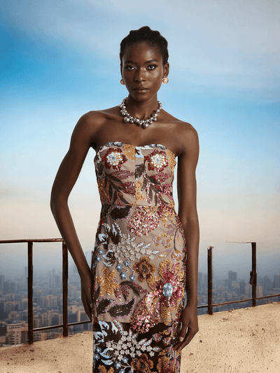Mesh Dress with Sequin Detail