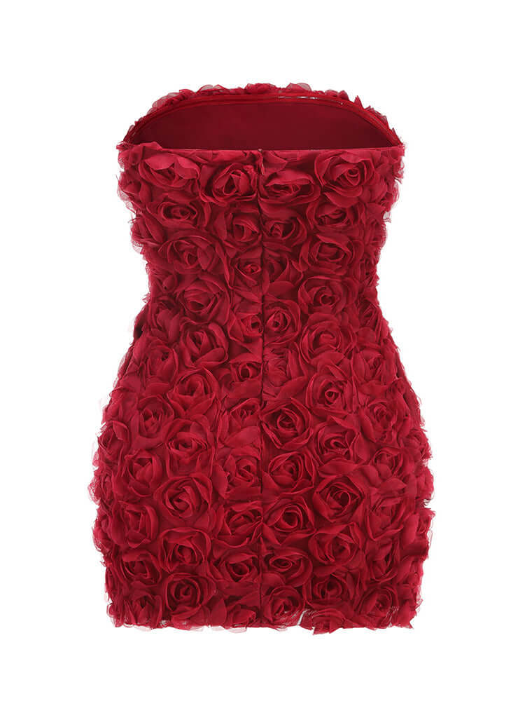 Vlada Strapless Mini Dress in Red - chic, form-fitting, elegant design