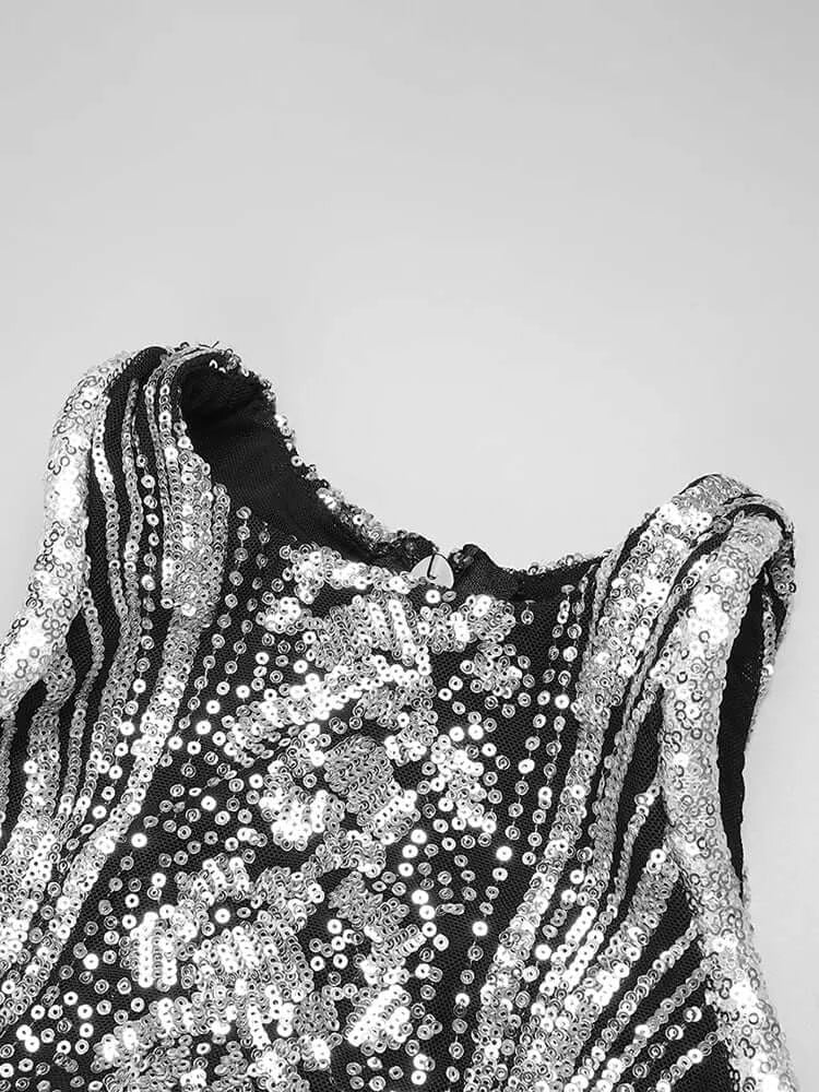 Glitter Sequins Evening Gown Dress