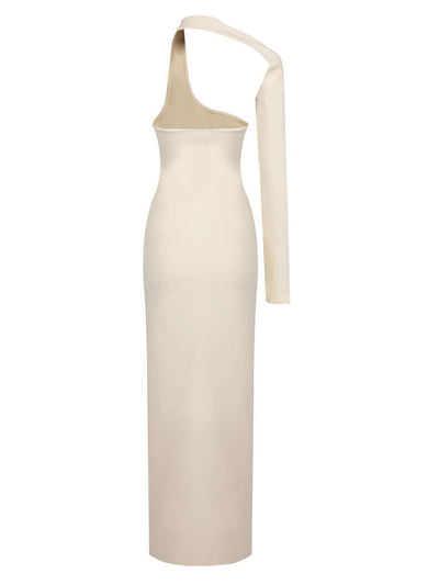 Stunning One-Shoulder Cut-Out Midi Dress: A chic ensemble for any occasion!
