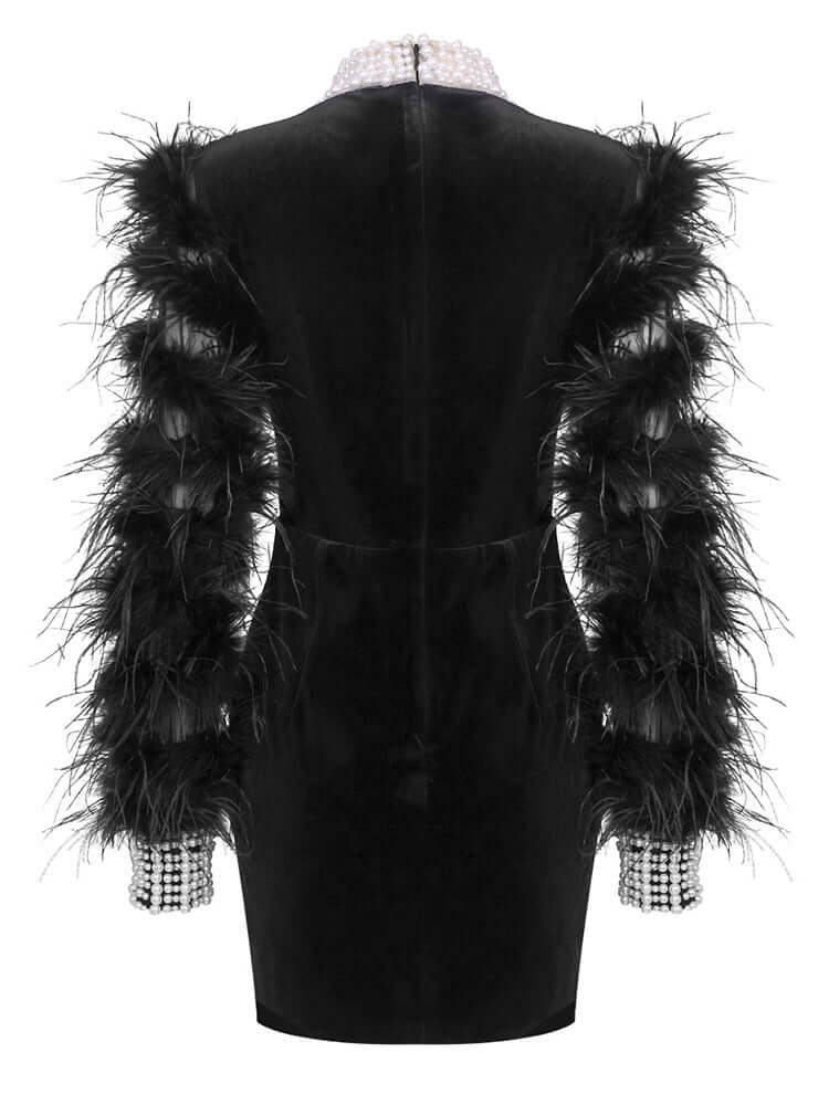 Long Sleeve Crystal Three Piece Jumpsuit Black