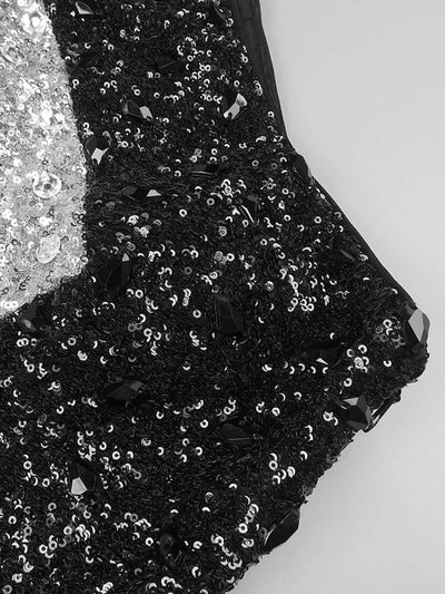 Collar Sleeveless Luxury Beads Tassels Short Dress