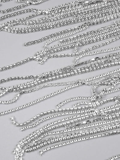 Feather Glitter Crystal Tassels Mini Dress - Glamorous Fashion Statement