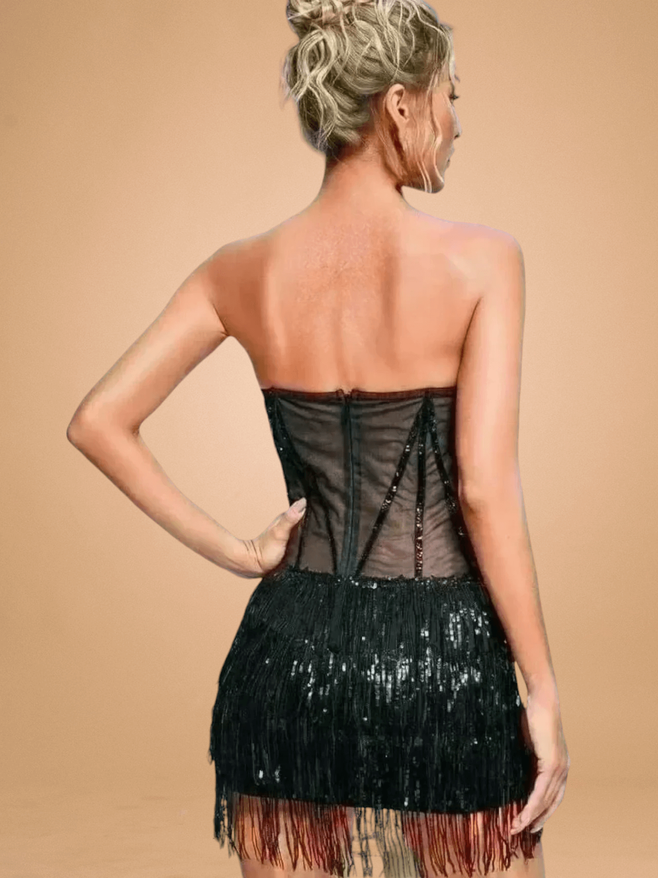 Milena Strapless Mini Black Dress