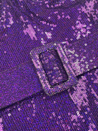 Luxurious High-Shine Design Purple Jumpsuit