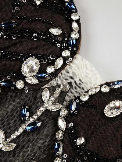 Image of a Strapless Dress With Sequins