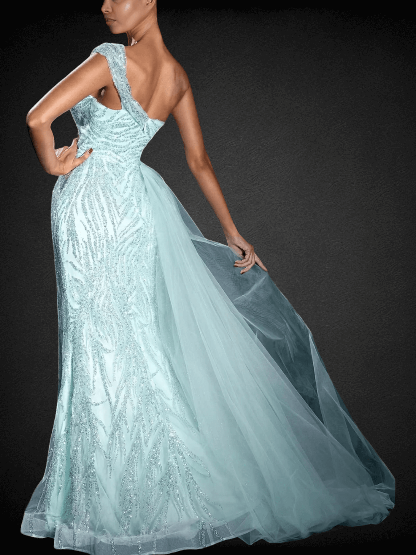 Elegant Off Shoulder Glitter Sequins Maxi Dress