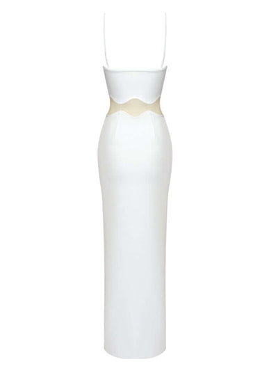 Maxi Tulle-Panel Long Dress