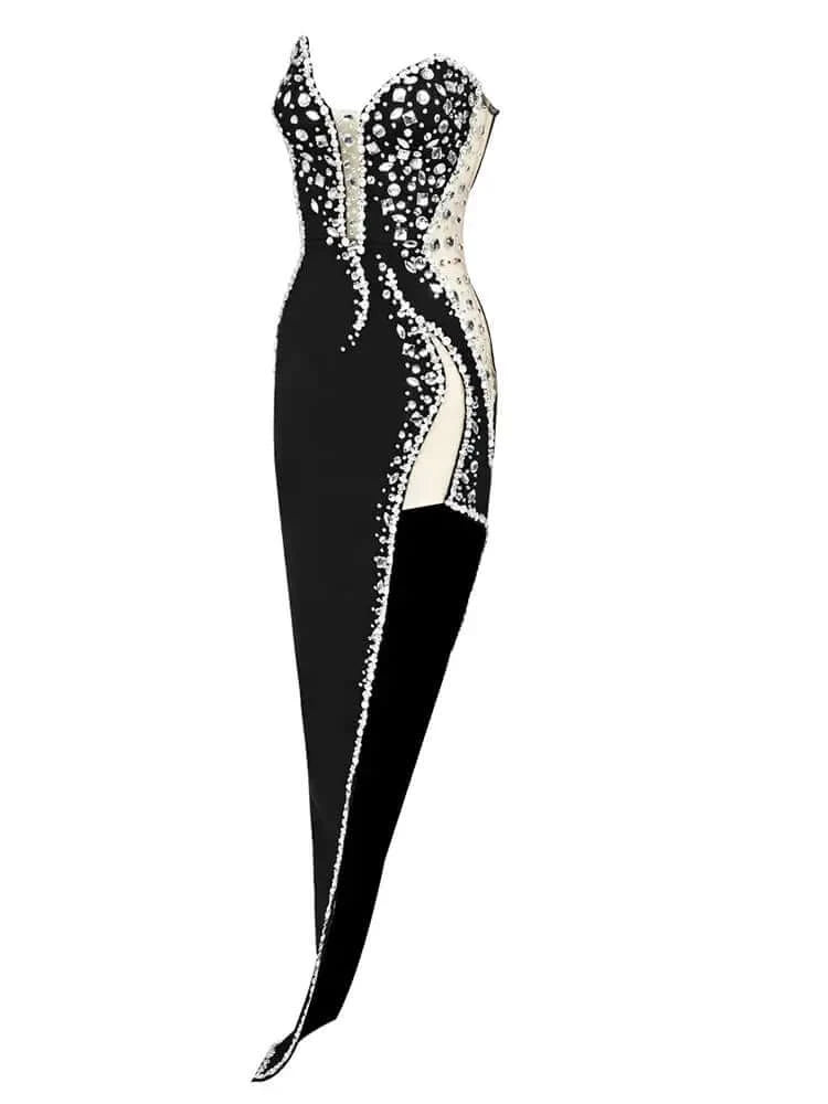 Ayla Strapless Crystal Bandage Dress Valensia Seven