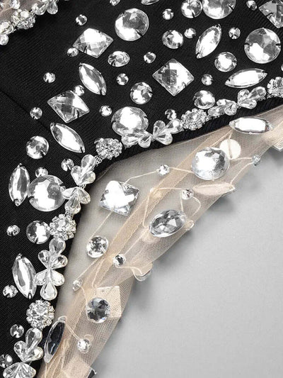 Ayla Strapless Crystal Bandage Dress Valensia Seven