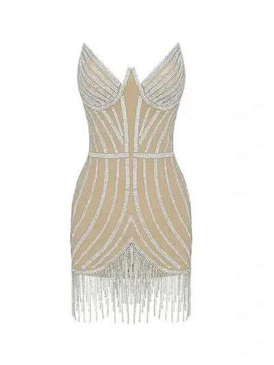 La Femme Sequin Strapless Bodycon Mini Dress Valensia Seven